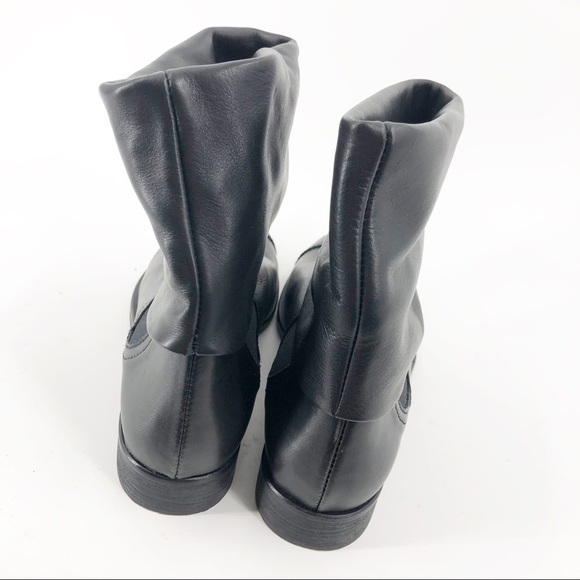 ✅ ZARA COLLECTION FOLD OVER SLOUCHY BLACK BOOTS 36 - Picture 2 of 8